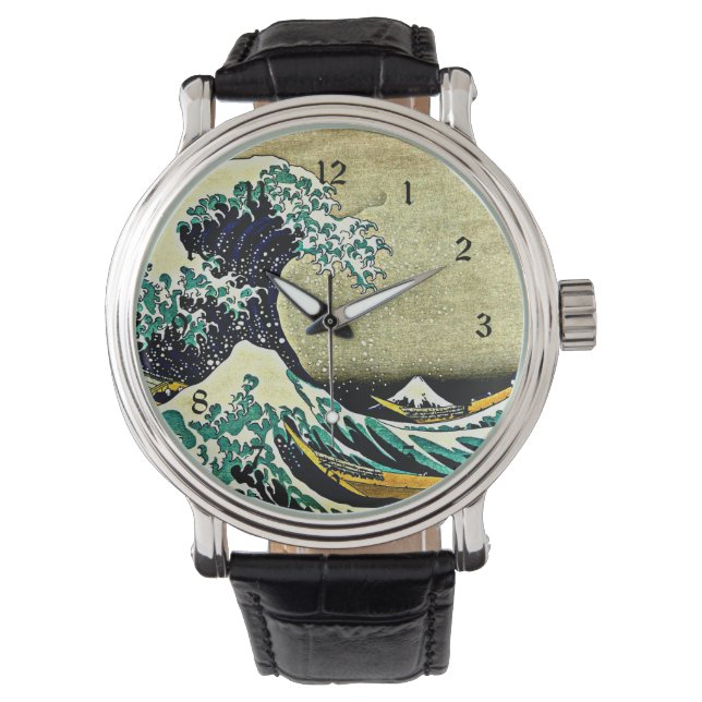 Great Wave langs Kanagawa Horloge (Voorkant)