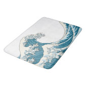 Great wave - lichtblauwe badmat (Gekanteld)