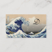 GREAT WAVE MONOGRAM Blauw Visitekaartje (Achterkant)
