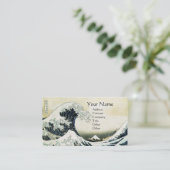 GREAT WAVE MONOGRAM Blauw Visitekaartje (Staand voorkant)