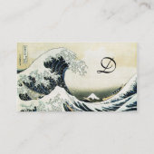 GREAT WAVE MONOGRAM Blauw Visitekaartje (Achterkant)
