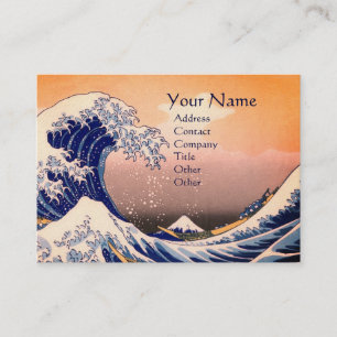 GREAT WAVE MONOGRAM Pearl Paper Visitekaartje