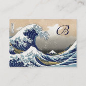 GREAT WAVE MONOGRAM Pearl Paper Visitekaartje (Achterkant)
