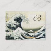 GREAT WAVE MONOGRAM Pearl Paper Visitekaartje (Achterkant)