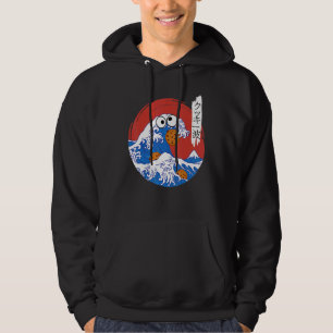 Great Wave Monster Eating Cookies Japanse Kanji C Hoodie