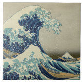 "Great Wave off Kanagawa" by Hokusai ceramic tile Tegeltje (Voorkant)