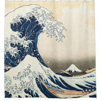 Great Wave Off Kanagawa Hokusai  Japans Douchegordijn