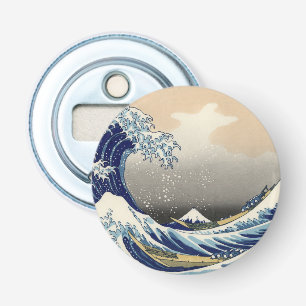 Great Wave off Kanagawa & Mount Fuji Japan Zee Button Flesopener