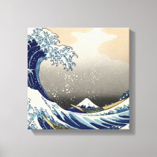 Great Wave off Kanagawa & Mount Fuji Japan Zee Canvas Afdruk