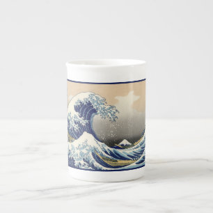 Great Wave off Kanagawa & Mount Fuji Japan Zee Porselein Kop