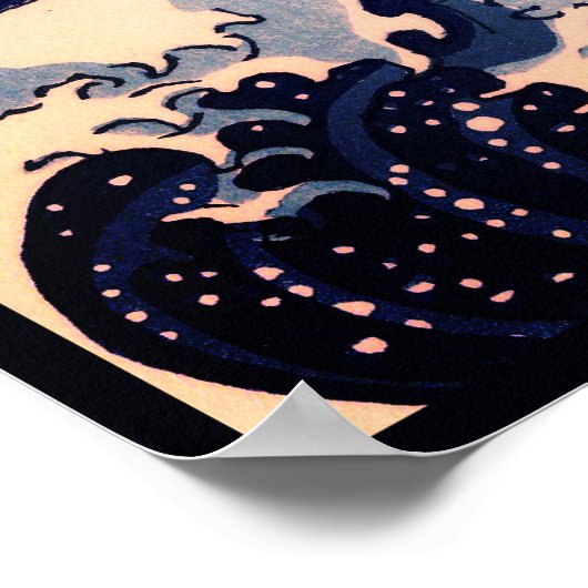 Great Wave off Kanagawa & Mount Fuji Japan Zee Poster (Hoek)