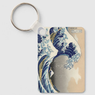 Great Wave off Kanagawa & Mount Fuji Japan Zee Sleutelhanger