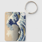 Great Wave off Kanagawa & Mount Fuji Japan Zee Sleutelhanger (Achterkant)