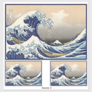 Great Wave off Kanagawa & Mount Fuji Japan Zee Sticker