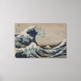 Great Wave off Kanagawa - Pre-1900s Art Afbeelding Canvas Afdruk