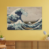 Great Wave off Kanagawa - Pre-1900s Art Afbeelding Canvas Afdruk (Insitu (Woonkamer))