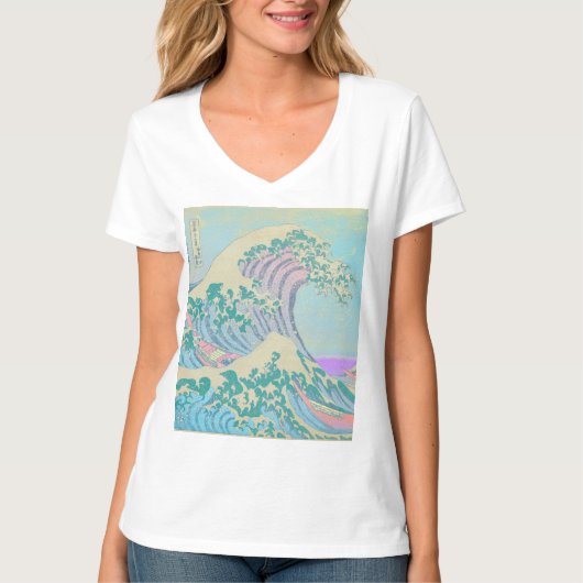 Great Wave Pastel T-shirt (Voorkant)