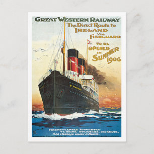 Great Western Railway Ireland Ship Briefkaart