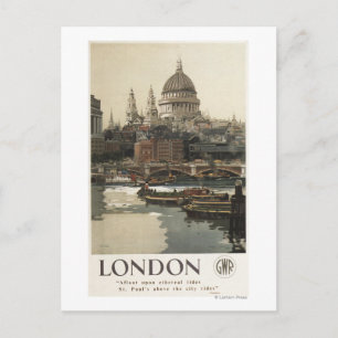 Great Western Railway St. Paul's Travel Poster Briefkaart