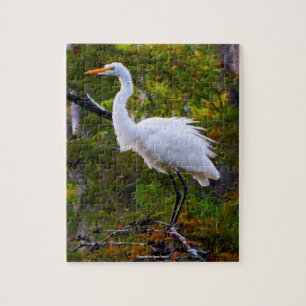Great White Egret Florida Jigzaag Puzzle Legpuzzel