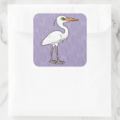 Great White Heron Vierkante Sticker (Tas)