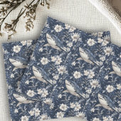 Great White Shark Floral Flowers Tissuepapier