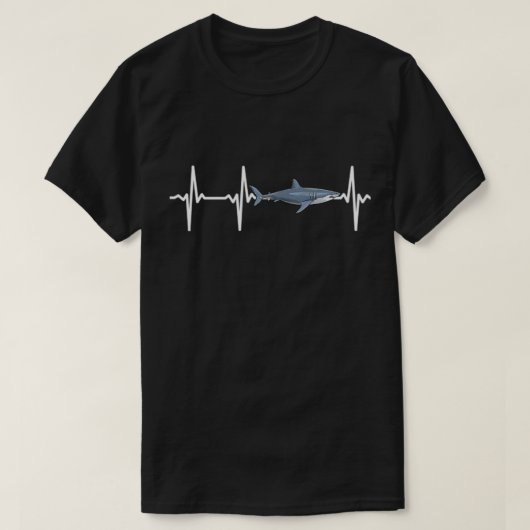 Great White Shark Heartbeat Shark Lovers Pullover (Design devant)