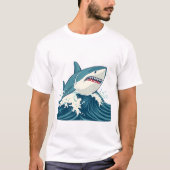 Great White Shark Leap T-shirt (Voorkant)