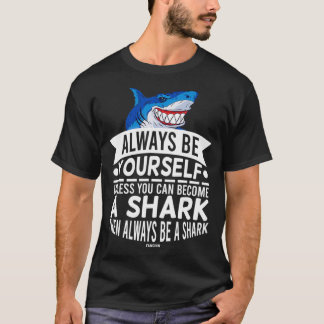 Great White Shark Marine Biology Fin  T-shirt