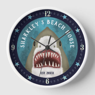 Great White Shark Nautical Custom Beach House Name