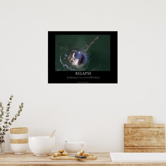 Great White Shark "Relapse" Poster (Cuisine)