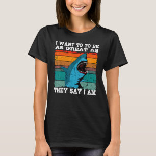 Great White Shark Retro  grootst predator F T-shirt