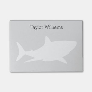 Great White Shark Silhouette met Jouw naam Post-it® Notes