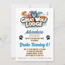 Great Wolf Lodge Verjaardagsuitnodiging