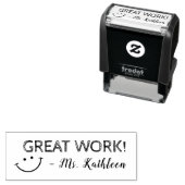 Great Work | Personalized Teachers Zelfinktende Stempel (In situ)
