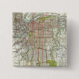 Greater Kansas City Vierkante Button 5,1 Cm