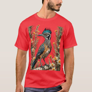 Greater Roadrunner Omgeven Door Yucca Bloem Nieuw T-shirt