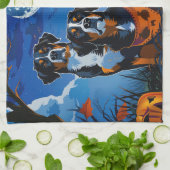 Greater Swiss Halloween Spooky Theedoek (Gevouwen)