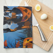 Greater Swiss Halloween Spooky Theedoek (Quarter Fold)