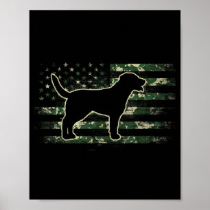 Greater Swiss Mountain Camouflage Amerikaanse Vlag Poster