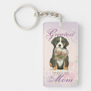 Greater Swiss Mountain Dog Heart Mam Sleutelhanger