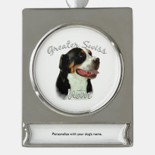 Greater Swiss Mountain Dog Ma 2 Verzilverd Banner Ornament