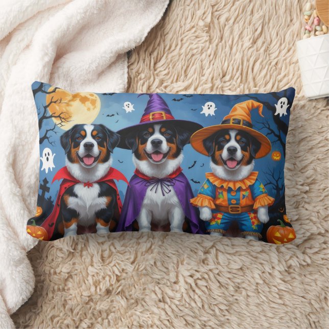 Greater Swiss Mountain Dog Pumpkin Halloween Grapp Kussen (Deken)
