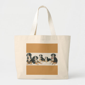 Greater Swiss Mountain Dog Puppies Grote Tote Bag