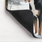 Greater Swiss Mountain Laat het sneeuwen Kerstmis Muismat (Hoek)