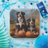 Greater Swiss Mountain Pup herfst Delight pompoen Papieren Bordje (Feest)
