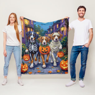 Greater Swiss Mountain Trick-or-Treating Halloween Fleece Deken