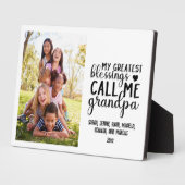 Greatest Blessings Call me Grandpa Photo Fotoplaat (Zijkant)