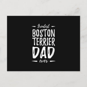 Greatest Boston Terrier Dad Funny Dog Dad Gift Feestdagenkaart
