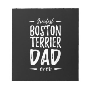 Greatest Boston Terrier Dad Funny Dog Dad Gift Notitieblok